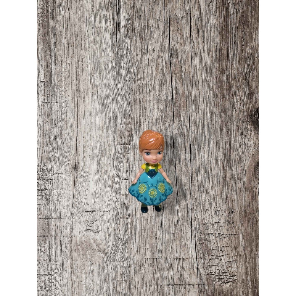 Disney Princess Mini Toddler Posable Doll Frozen Anna Preowned  Approx 3"